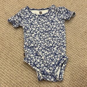 Tea Collection Blue and White Baby Bodysuit